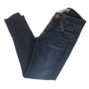 Democracy Jeans Womens 2 Blue Ab Technology‎ Skinny Stretch Denim Mid Rise